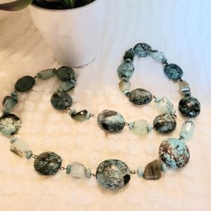 Stabilized Turquoise and Opal Necklace